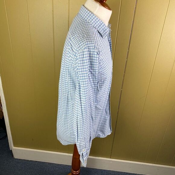 American Eagle men M classic fit checker pattern button down dress shirt - Picture 4 of 9